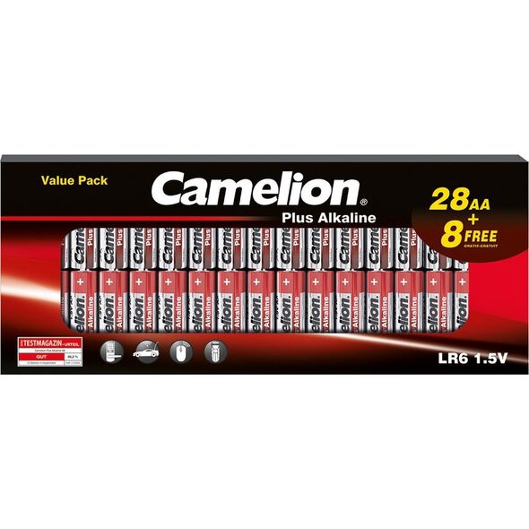 Alkaline cells, LR06 B28+8, AA, 1.5V, CAMELION, 36 pcs.