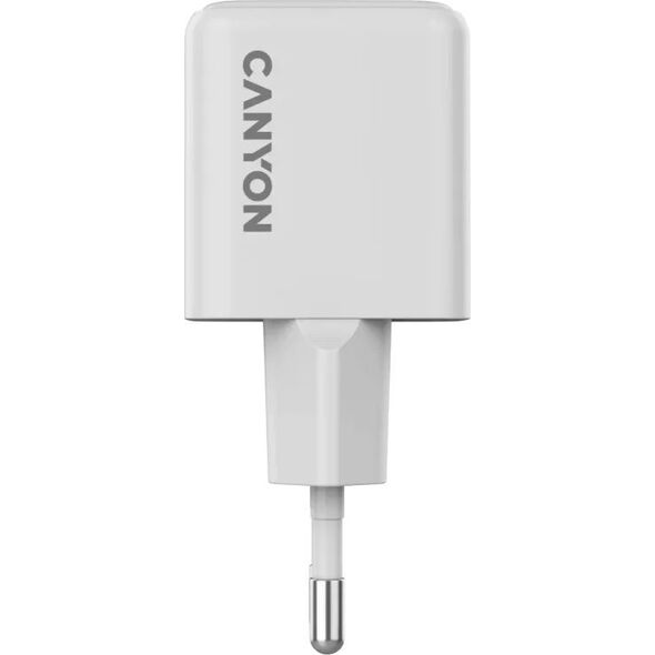 Canyon CU20AC Aparat cyfrowy, Kontroler do gier, Słuchawki, Zestaw słuchawkowy, Telefon komórkowy, Laptop, Power bank, Tablet Biały Prąd przemienny Szybkie ładowanie Wewnętrzna