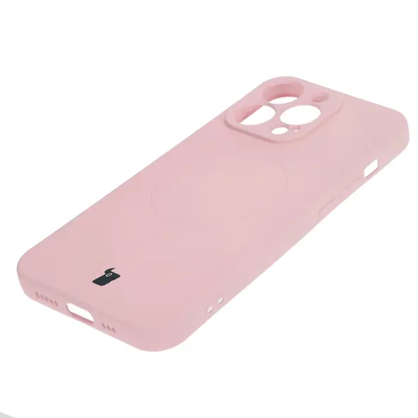 Bizon Case Silicone Magnetic Apple iPhone 13 Pro light pink