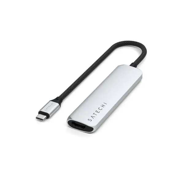 Satechi 4-in-1 HUB USB-C Slim Multiport Adapter 4K USB-C / 2xUSB-A, USB-C, 4K HDMI silver