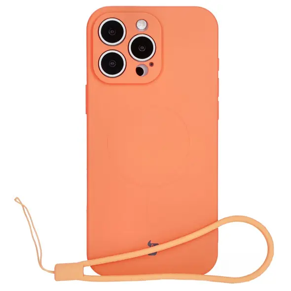 Bizon Case Silicone Magnetic Apple iPhone 16 Pro carrot