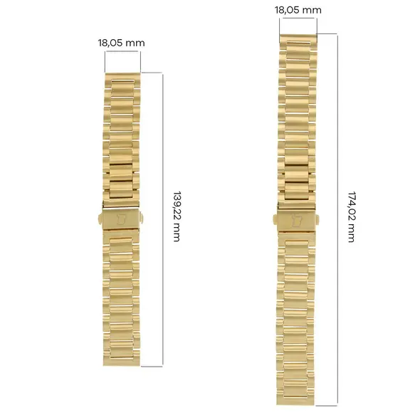 Bizon Strap Watch Aura Smartwatch 18 mm gold