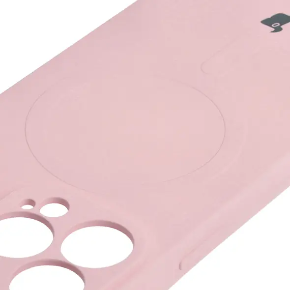 Bizon Case Silicone Magnetic Apple iPhone 13 Pro light pink