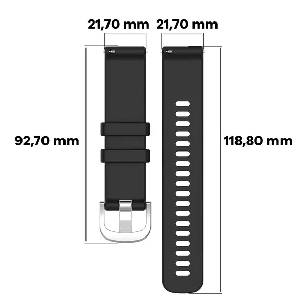 Bizon Strap Watch Silicone Pro Huawei Watch GT 5 Pro/GT 5/GT 4 46mm black
