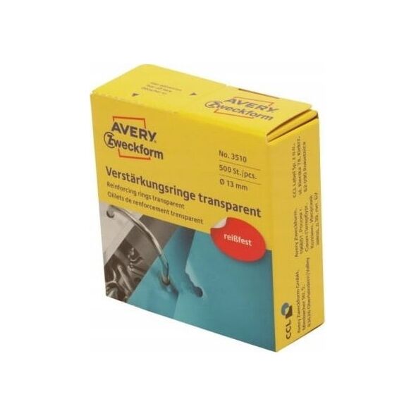 AVERY Avery Zweckform 3510, Binding clip, Transparent, Polypropylene (PP), 1.3 cm