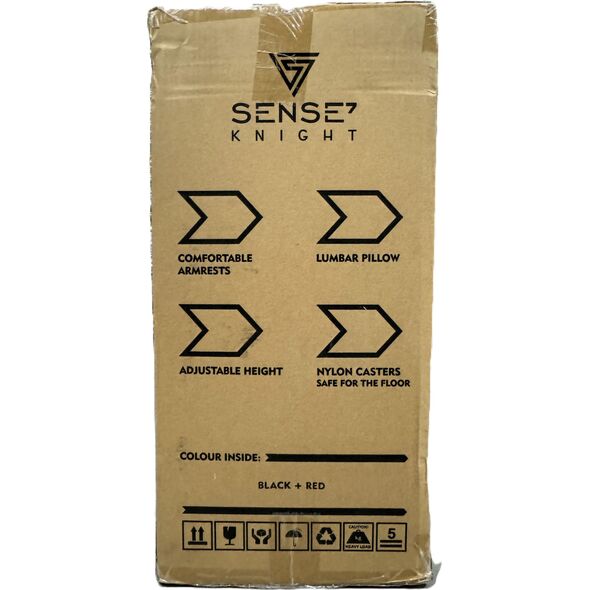 Fotel SENSE7 Knight czarno-czerwony