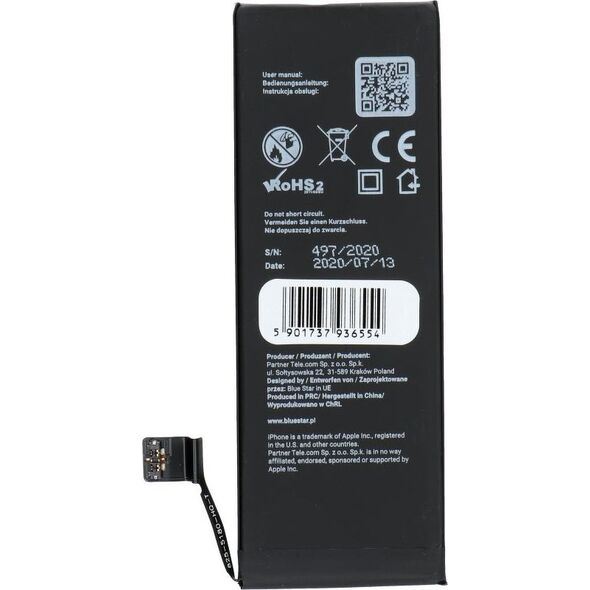 Bateria Blue Star Bateria do iPhone SE 1624 mAh Polymer Blue Star HQ