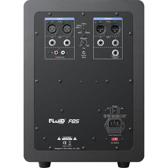 Fluid Audio Fluid Audio F8S - Ενεργό συμπαγές υπογούφερ 8". 14246747 858445000000