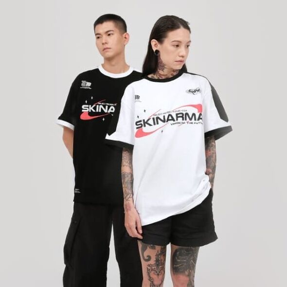 T-shirt Skinarma Halo L granatowy