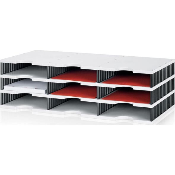Styro styro Styrodoc Sortierstation DIN C4 9 -Fach γκρι/μαύρο 13799282 7612176104333