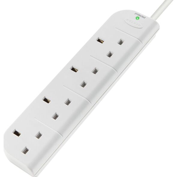 Υποδοχή Belkin Belkin E-Series 4, SurgeStrip 3 μέτρων, 238 J, 4 πρίζες AC, 230 V, 50 Hz, Λευκό, 3 m 13799830 722868427873