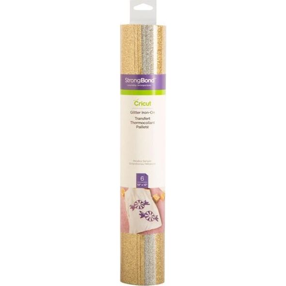 Cricut Cricut Glitter Iron-On 30,5x30,5cm δειγματολήπτης 6 φύλλων (μεταλλικά) 13800640 93573094354