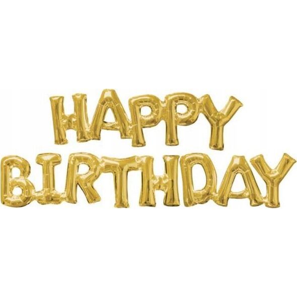 Μπαλόνι από χρυσό φύλλο αλουμινίου Teka Happy Birthday 13907757 26635360999