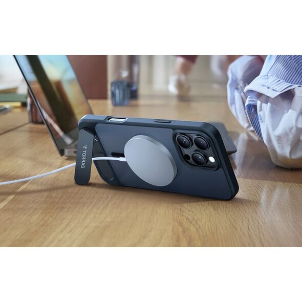 Torras Etui Torras Pstand Series dla iPhone 16 Pro (Niebieski)