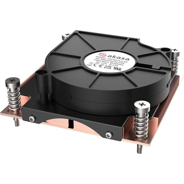 Chłodzenie CPU Akasa Akasa 1U Intel LGA 1700 CPU-Kühler - Kupfer