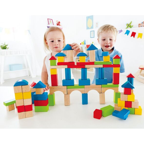 Hape HAPE mediniai blockeliai Build Up and Away, E0427 13784278 6943478005747