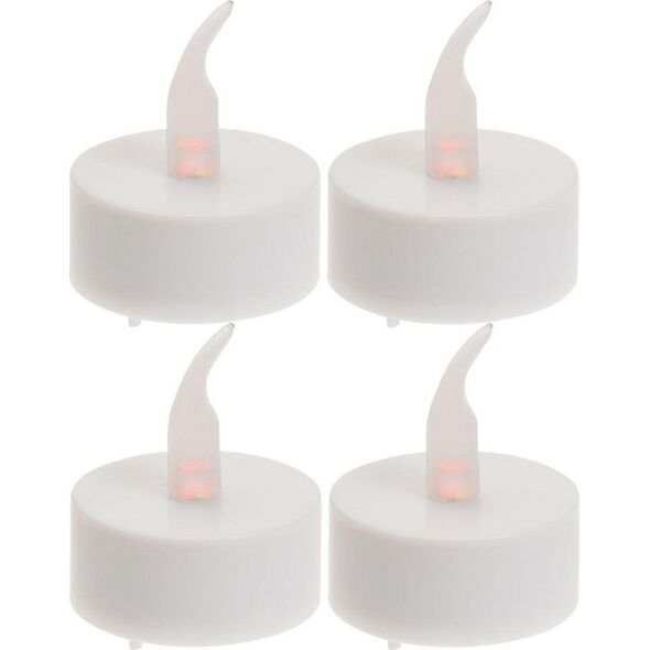 Affek Design ZESTAW 4 ŚWIECZEK TEA LIGHT LED TIMER BIAŁY