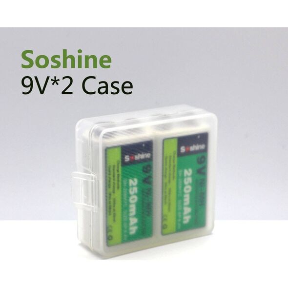 Soshine Soshine SBC-018 Batteribox Celletal: 2 μπλοκ 9 V (Μ x B x Υ) 54 x 52 x 19 mm 14165719 4053199916597