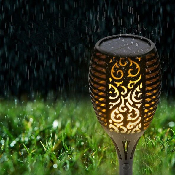 Saska Garden Lampa Ogrodowa Solarna Pochodnia Efekt Płomienia wys. 79cm, 33LED