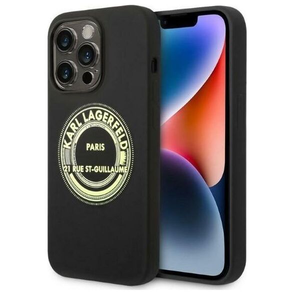 Karl Lagerfeld Karl Lagerfeld KLHCP14XSRSGRCK iPhone 14 Pro Max 6,7" hardcase czarny/black Silicone RSG NoSize