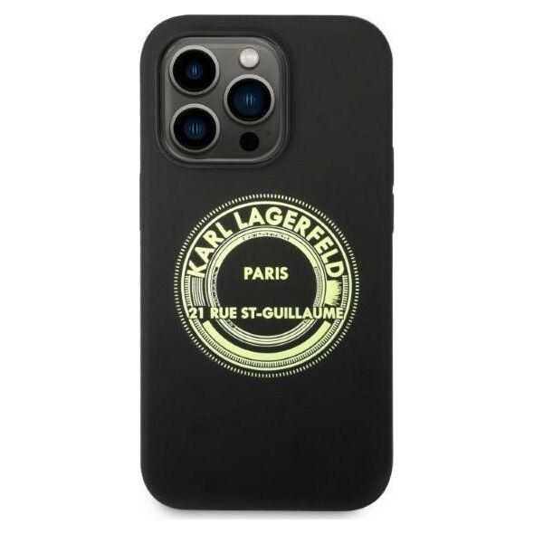 Karl Lagerfeld Karl Lagerfeld KLHCP14XSRSGRCK iPhone 14 Pro Max 6,7" hardcase czarny/black Silicone RSG NoSize