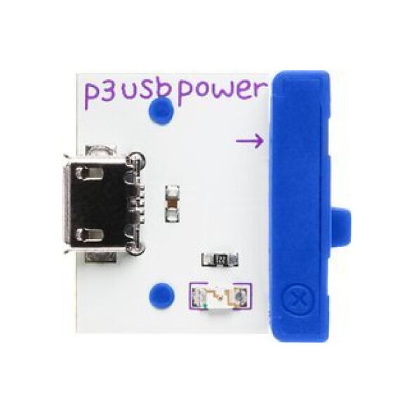 LittleBits littleBits power (USB), Power module, littleBits, Blue, White, 95,2 mm, 190,5 mm, 12,7 mm 13666630 859477003669