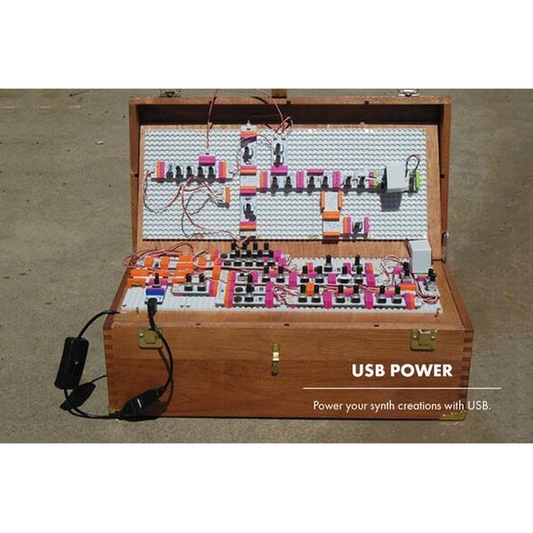 LittleBits littleBits power (USB), Power module, littleBits, Blue, White, 95,2 mm, 190,5 mm, 12,7 mm 13666630 859477003669