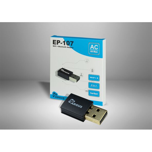 Κάρτα δικτύου Inter-Tech Inter-Tech Wi-Fi 5 USB Adapter Argus EP-107, Bluetooth 4.2 13966853 4260455648837