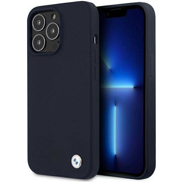 BMW Etui BMW BMHCP13XSILNA Apple iPhone 13 Pro Max granatowy/navy hardcase Silicone Signature