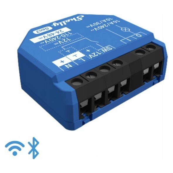Σύστημα μετάδοσης σήματος AV Shelly Shelly Relais "1 Gen3" max 16A WLAN BT 13691605 3800235261767
