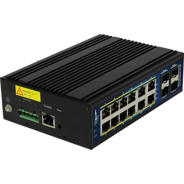 Διακόπτης Allnet 12+4P ALLNET ALL-SGI8016PM POE+ M βιομηχανική 13692029 4038816098894