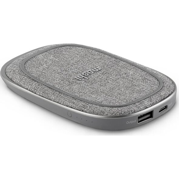 Moshi Porto Q 5K φορητή μπαταρία Powerbank με ενσωματωμένο ασύρματο φορτιστή - Nordic Grey 13761042 4713057259524