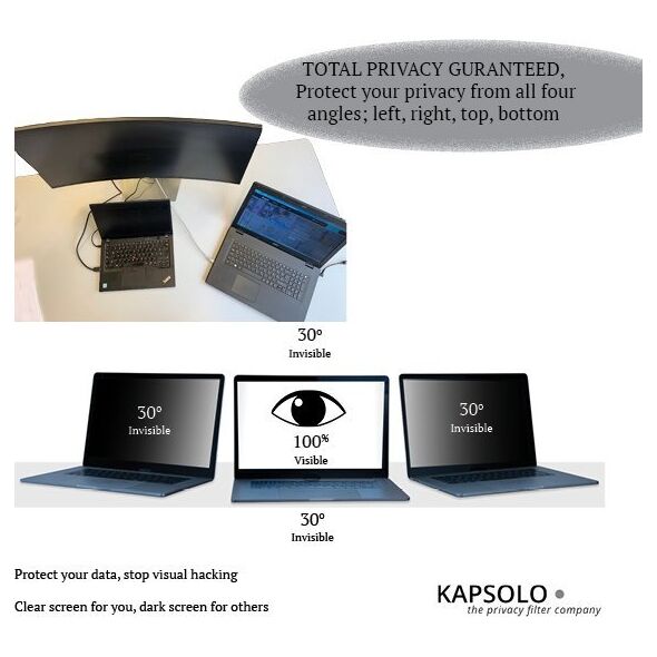 KAPSOLO KAPSOLO 4-Way Adhesive Privacy HTC U12 Plus, 15,2 cm (6"), Smartphone, 2H, Privacy, 7 g 13800423 5714681036795
