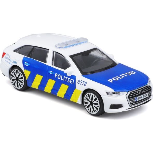 Bburago BBURAGO 1:43 μοντέλο αυτοκινήτου Audi A6 Avant Εσθονική αστυνομία, 18-30415EE 13583634 4752062154455