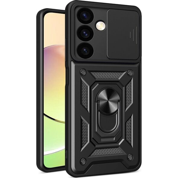 Θήκη Hurtel Hybrid Armor Camshield Case για Xiaomi POCO C65 / Redmi 13C θωρακισμένη με κάλυμμα κάμερας - μαύρο 13894030 9145576285121
