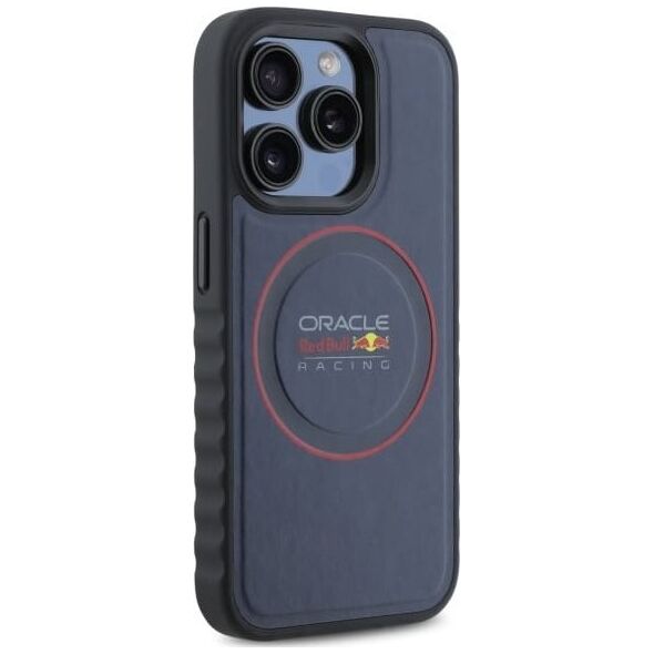 Red Bull RBHMP15L24PUILVR iPhone 15 Pro 6.1" hardcase navy blue/navy Leather Red Ring MagSafe