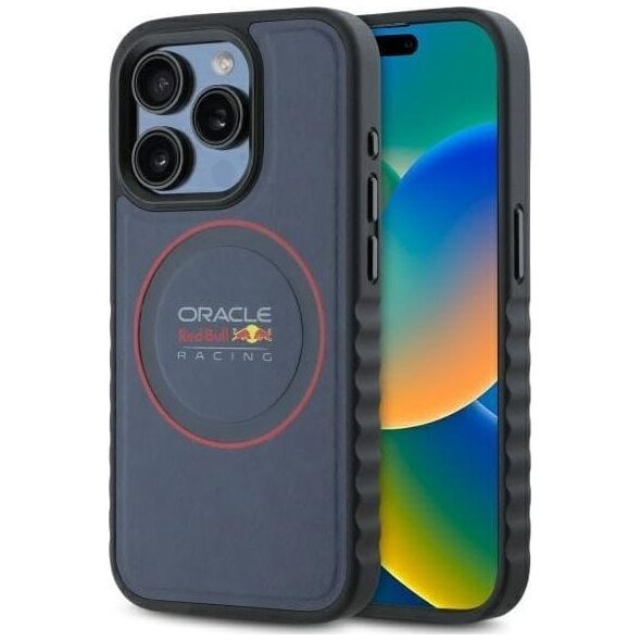 Red Bull RBHMP15X24PUILVR iPhone 15 Pro Max 6.7" hardcase navy blue/navy Leather Red Ring MagSafe