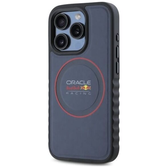 Red Bull RBHMP15X24PUILVR iPhone 15 Pro Max 6.7" hardcase navy blue/navy Leather Red Ring MagSafe