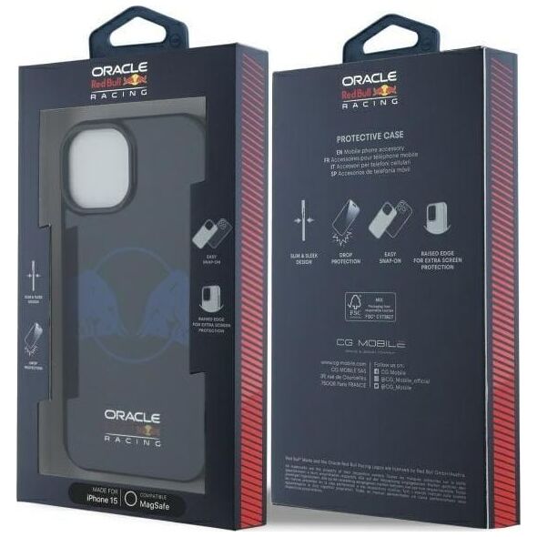 Red Bull RBHMP15S24HIDBV iPhone 15 6.1" hardcase navy blue/navy IML Two Bulls MagSafe