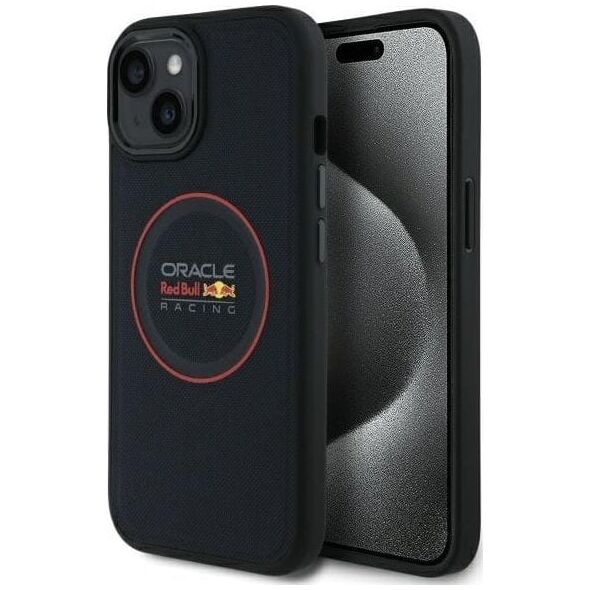 Red Bull RBHMP15S24PUILVR iPhone 15 6.1" hardcase navy blue/navy Leather Red Ring MagSafe