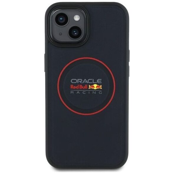 Red Bull RBHMP15S24PUILVR iPhone 15 6.1" hardcase navy blue/navy Leather Red Ring MagSafe