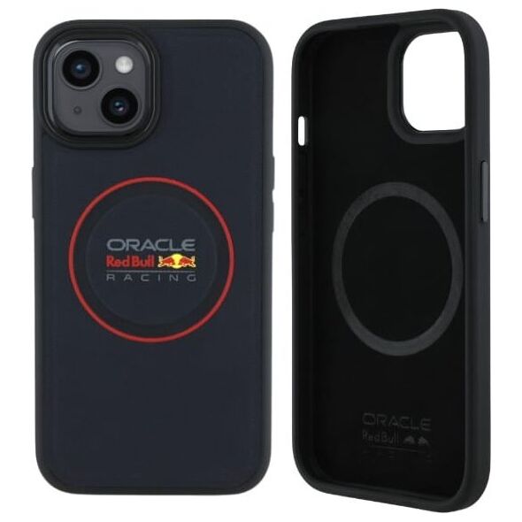 Red Bull RBHMP15S24PUILVR iPhone 15 6.1" hardcase navy blue/navy Leather Red Ring MagSafe