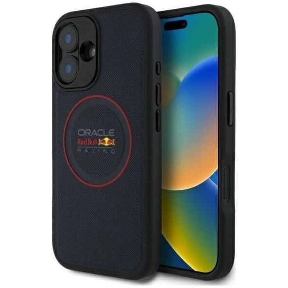 Red Bull RBHMP16M24PUILVR iPhone 16 Plus 6.7" hardcase navy blue/navy Leather Red Ring MagSafe