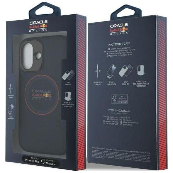 Red Bull RBHMP16M24PUILVR iPhone 16 Plus 6.7" hardcase navy blue/navy Leather Red Ring MagSafe