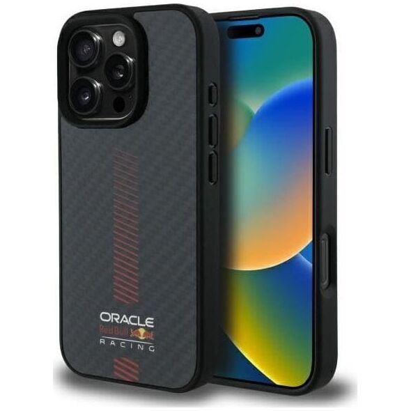 Red Bull RBHMP16L24CFGSMK iPhone 16 Pro 6.3" hardcase black/black Carbon Fiber Power Bar MagSafe