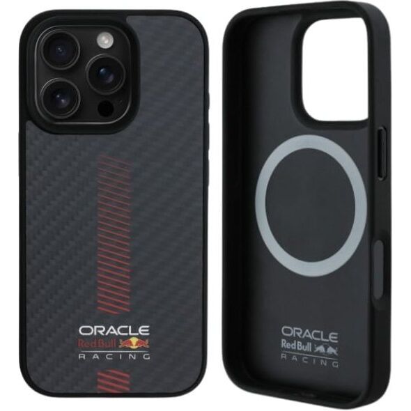 Red Bull RBHMP16L24CFGSMK iPhone 16 Pro 6.3" hardcase black/black Carbon Fiber Power Bar MagSafe