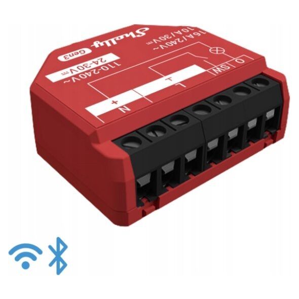 System przekazu sygnału AV Shelly Shelly Relais "1PM Gen3" max 16A WLAN BT