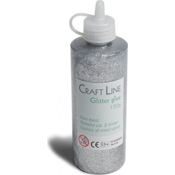 Usorteret Glitterglue 120g sølv 13861728 5700140000000