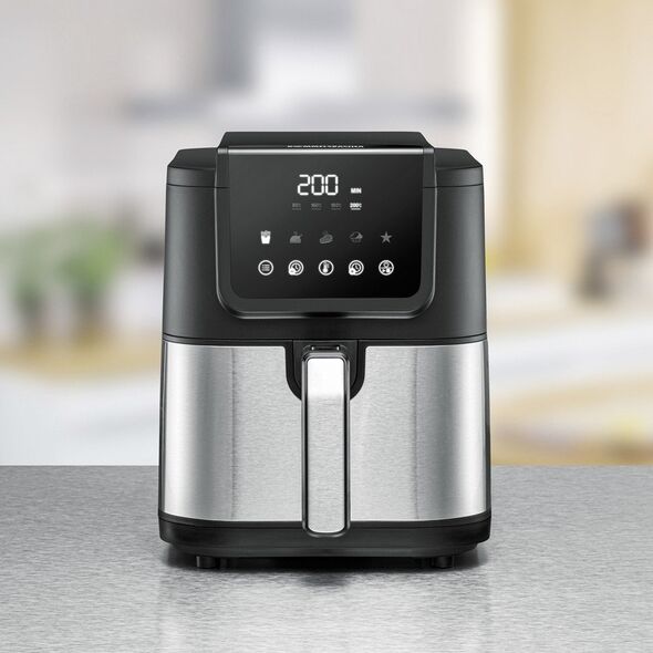Φριτέζα ζεστού αέρα Rommelsbacher Rommelsbacher FRH 1500 XL (μαύρο/ανοξείδωτο ατσάλι, 1.500 watt) 13338702 4001797813015