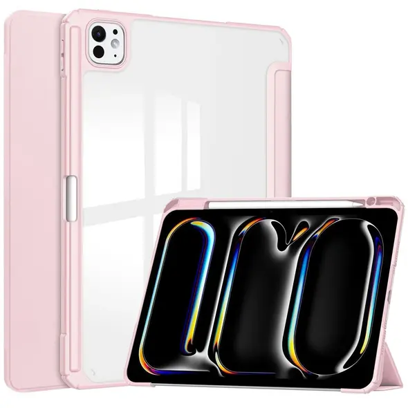 Bizon Case Tab Clear Matt Apple iPad Pro 11" 5 gen. 2024 pink